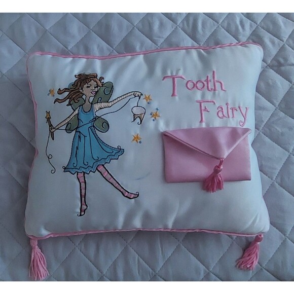 Lillian Rose Tooth Fairy Pillow,Excellent Condition,11.5 Wide And 9 High Very So - Picture 1 of 8